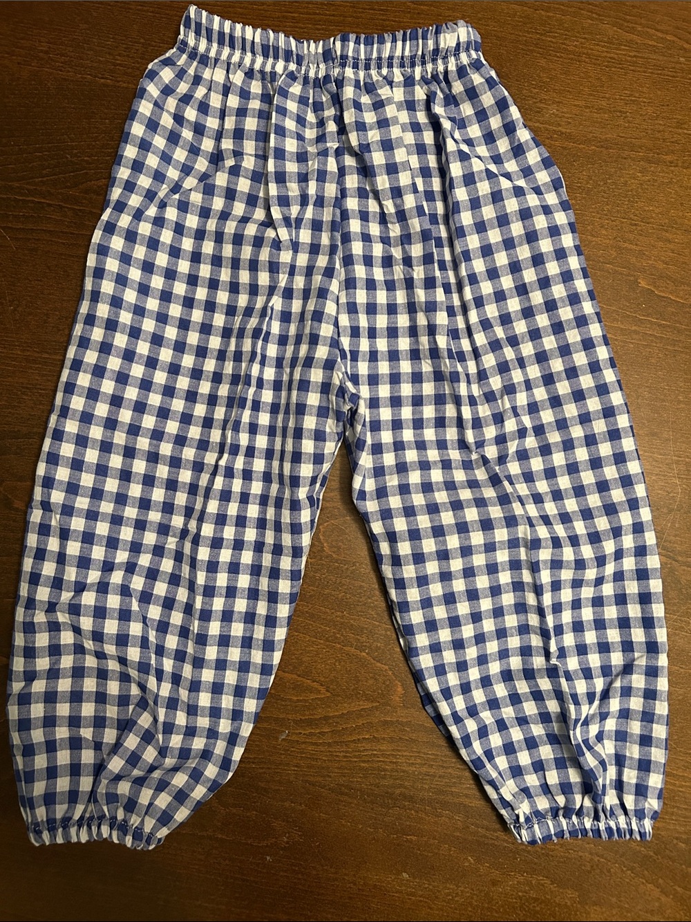 Gingham Pull-On Pants